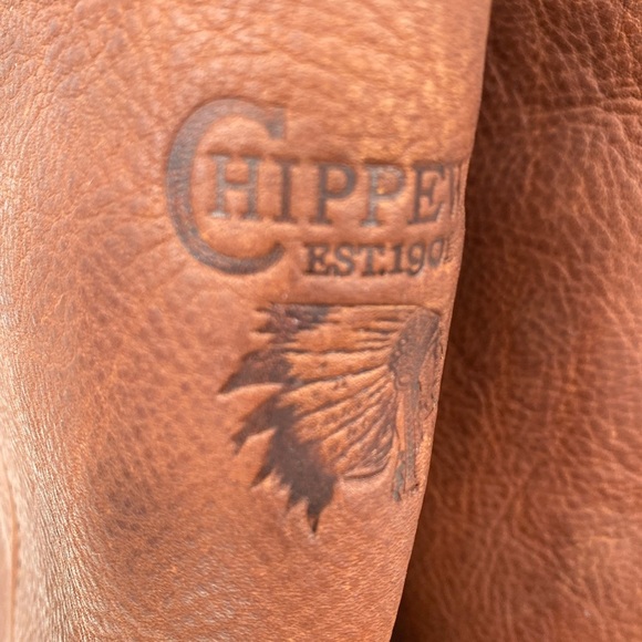 Chippewa Men's Tan Leather Western Boots - Picture 4 of 9